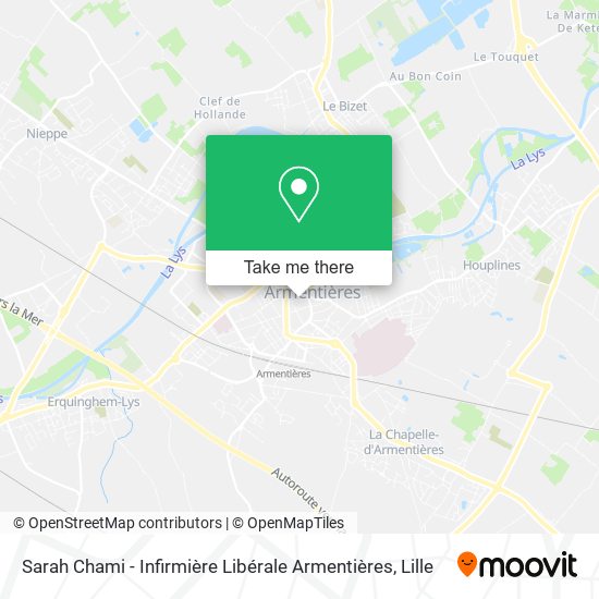 Sarah Chami - Infirmière Libérale Armentières map