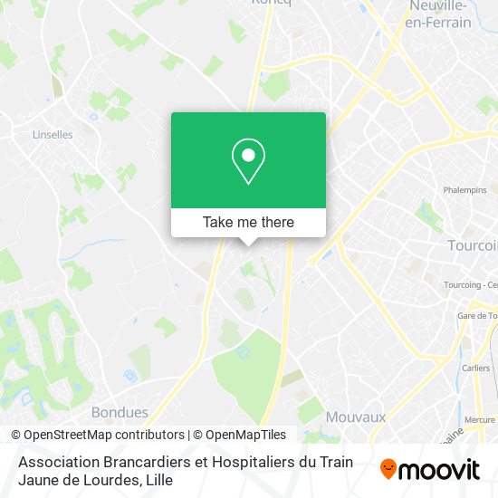 Association Brancardiers et Hospitaliers du Train Jaune de Lourdes map
