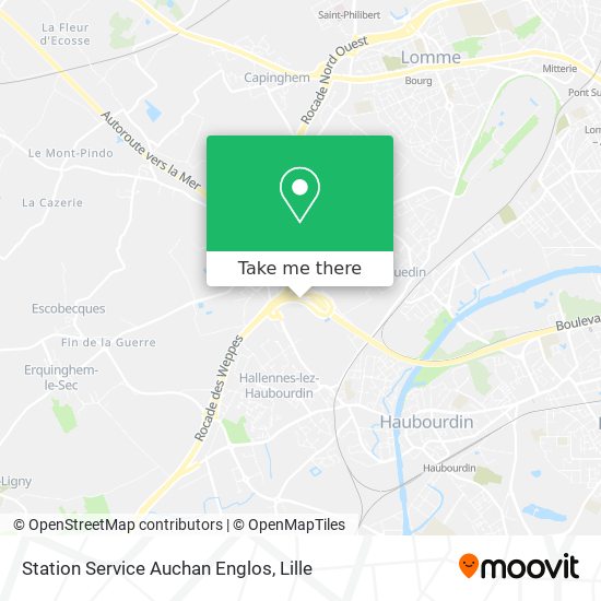 Mapa Station Service Auchan Englos
