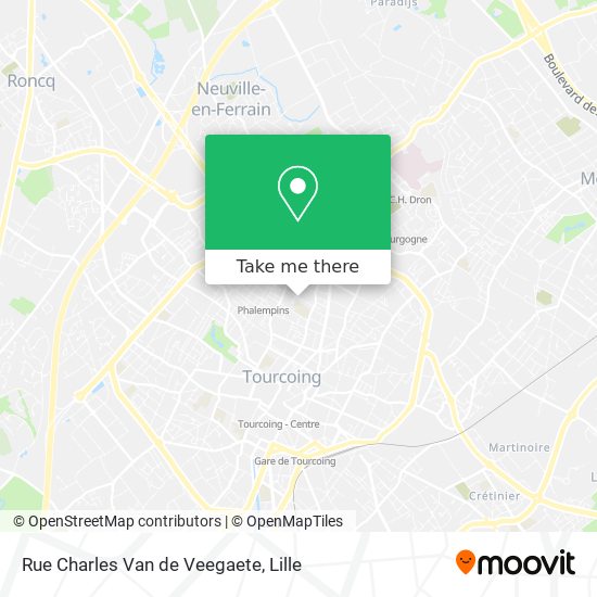 Rue Charles Van de Veegaete map