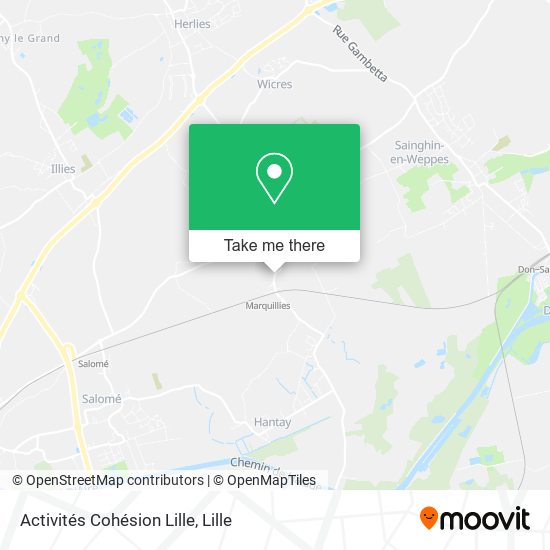 Activités Cohésion Lille map