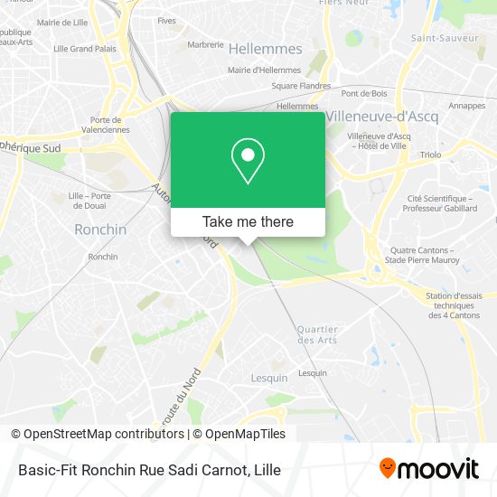 Mapa Basic-Fit Ronchin Rue Sadi Carnot