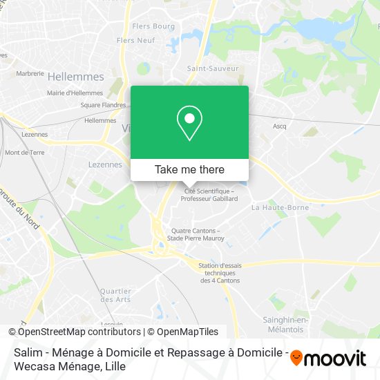 Salim - Ménage à Domicile et Repassage à Domicile - Wecasa Ménage map