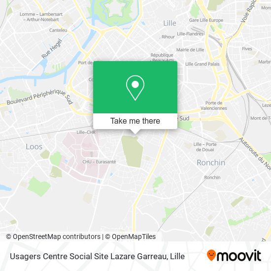 Usagers Centre Social Site Lazare Garreau map