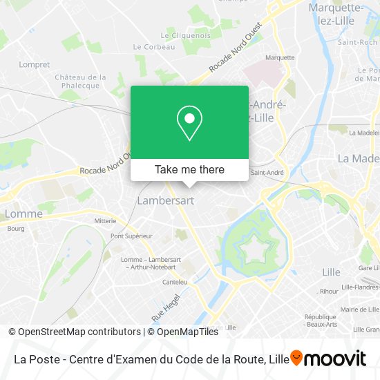 La Poste - Centre d'Examen du Code de la Route map