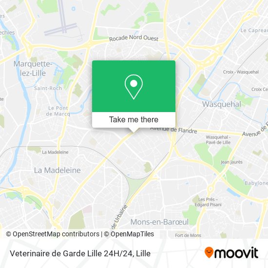 Veterinaire de Garde Lille 24H / 24 map