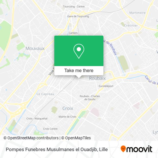 Pompes Funebres Musulmanes el Ouadjib map