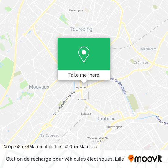 Station de recharge pour véhicules électriques map