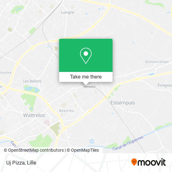 Uj Pizza map