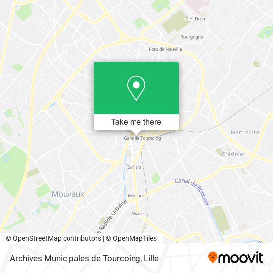 Mapa Archives Municipales de Tourcoing