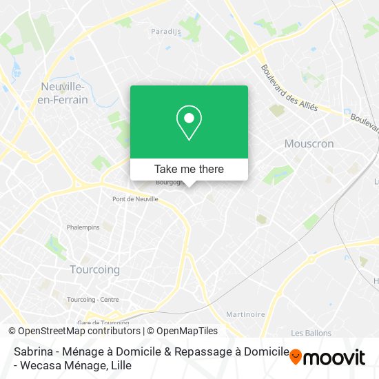 Sabrina - Ménage à Domicile & Repassage à Domicile - Wecasa Ménage map