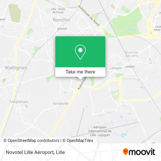 Novotel Lille Aéroport map
