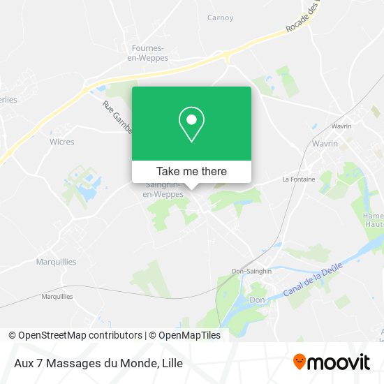 Aux 7 Massages du Monde map