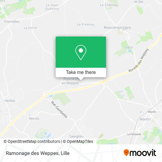 Ramonage des Weppes map