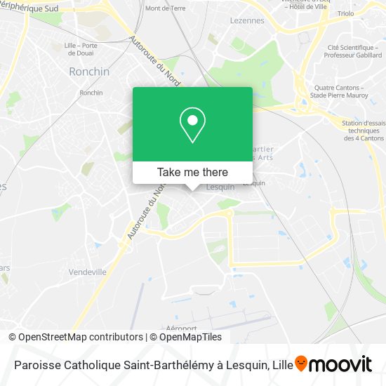 Paroisse Catholique Saint-Barthélémy à Lesquin map