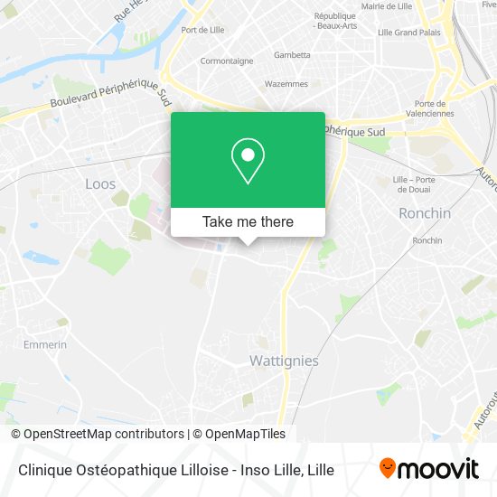 Clinique Ostéopathique Lilloise - Inso Lille map