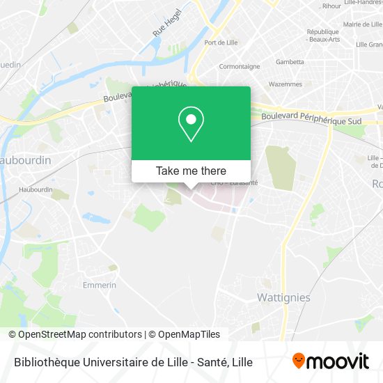 Bibliothèque Universitaire de Lille - Santé map