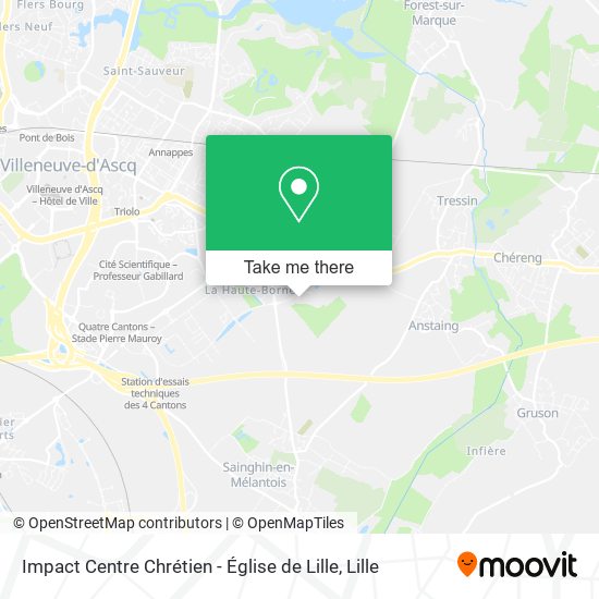 Impact Centre Chrétien - Église de Lille map