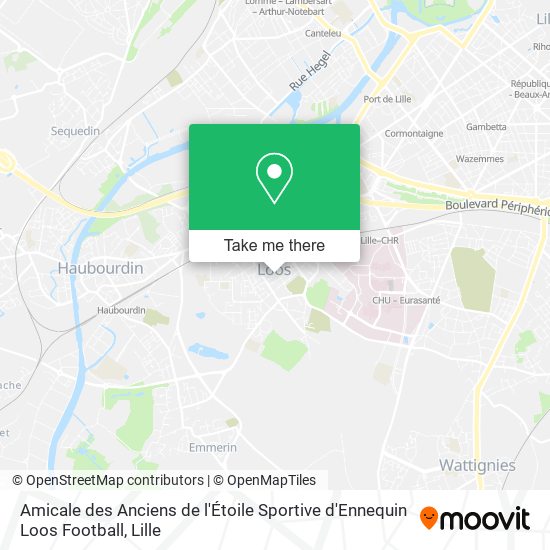 Mapa Amicale des Anciens de l'Étoile Sportive d'Ennequin Loos Football