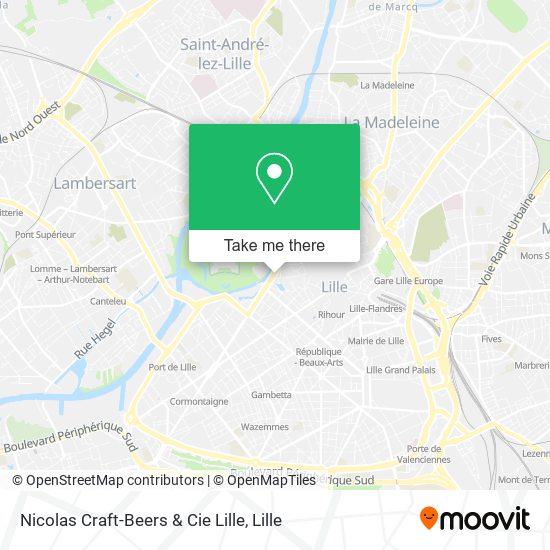 Nicolas Craft-Beers & Cie Lille map