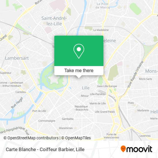 Carte Blanche - Coiffeur Barbier map