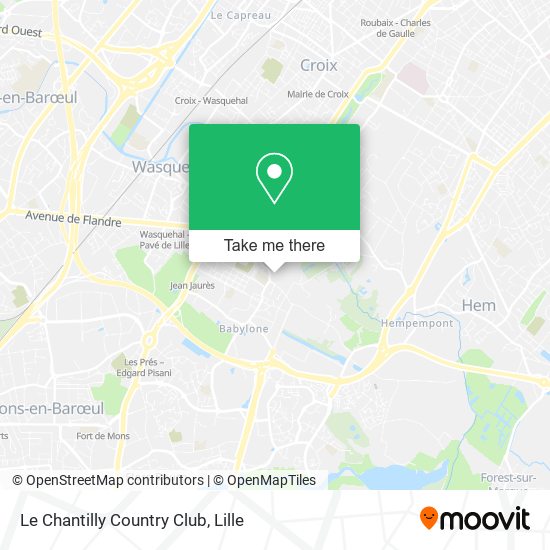 Mapa Le Chantilly Country Club