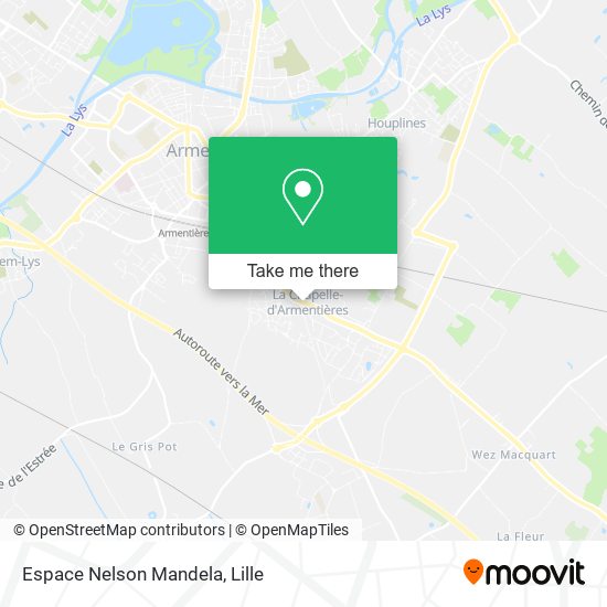 Espace Nelson Mandela map