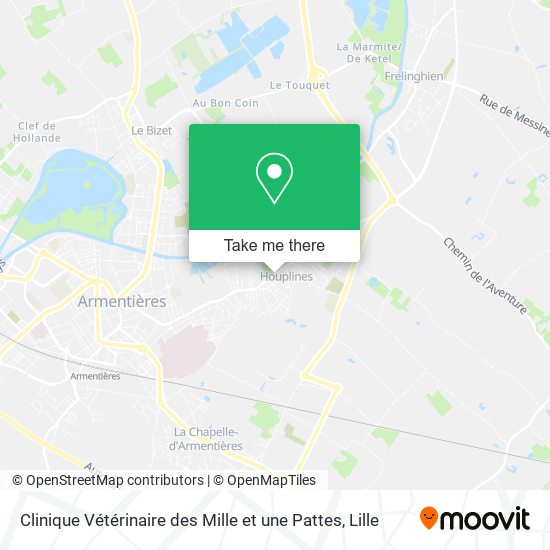 Clinique Vétérinaire des Mille et une Pattes map