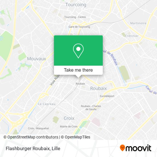 Mapa Flashburger Roubaix