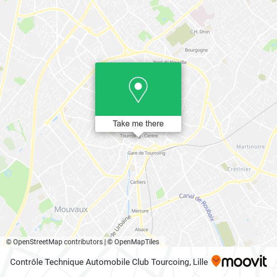 Contrôle Technique Automobile Club Tourcoing map