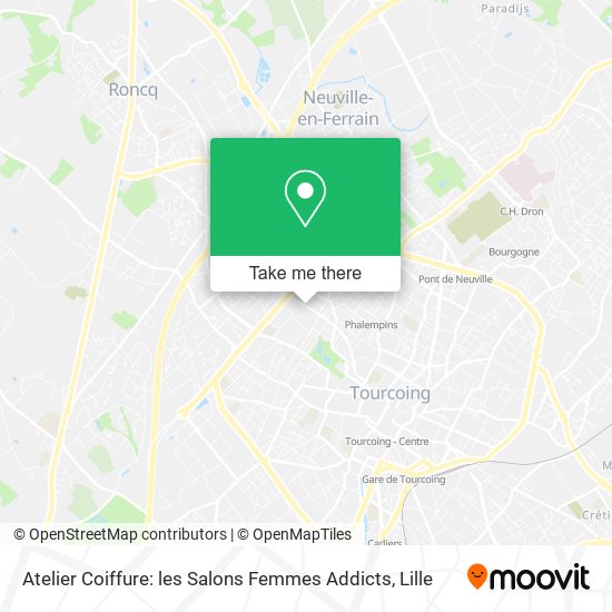 Atelier Coiffure: les Salons Femmes Addicts map