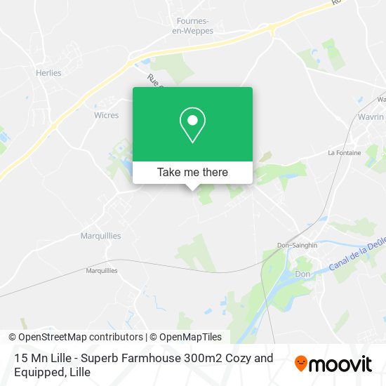 15 Mn Lille - Superb Farmhouse 300m2 Cozy and Equipped map