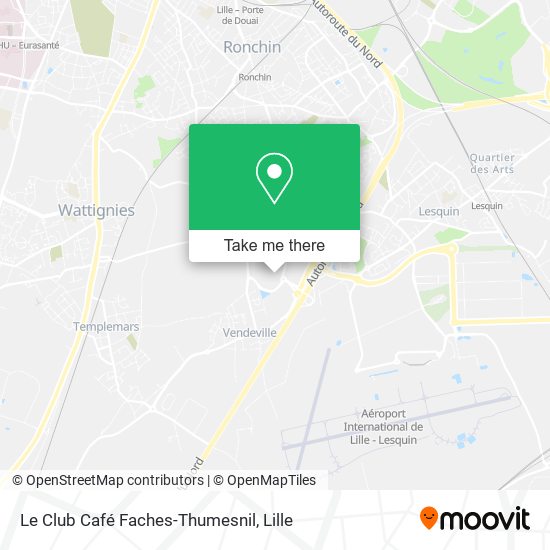 Le Club Café Faches-Thumesnil map