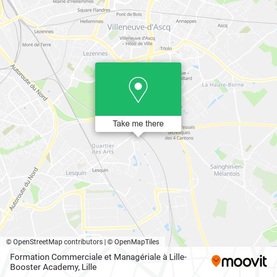 Formation Commerciale et Managériale à Lille-Booster Academy map