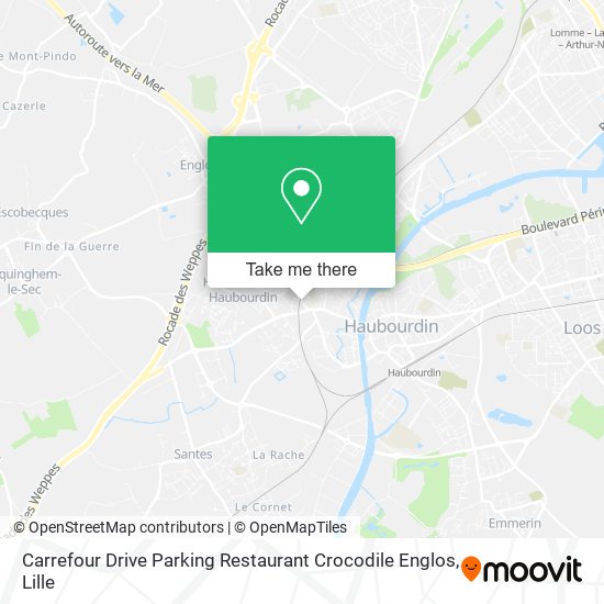 Carrefour Drive Parking Restaurant Crocodile Englos map