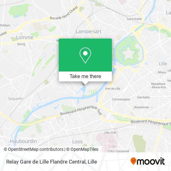 Relay Gare de Lille Flandre Central map