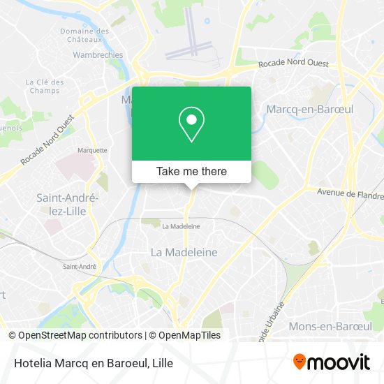 Hotelia Marcq en Baroeul map