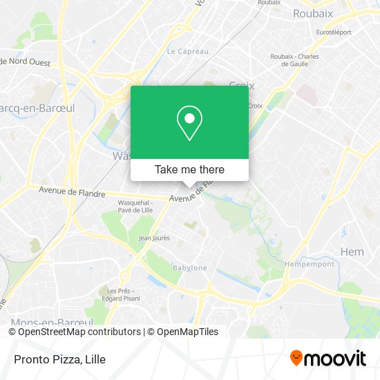 Pronto Pizza map