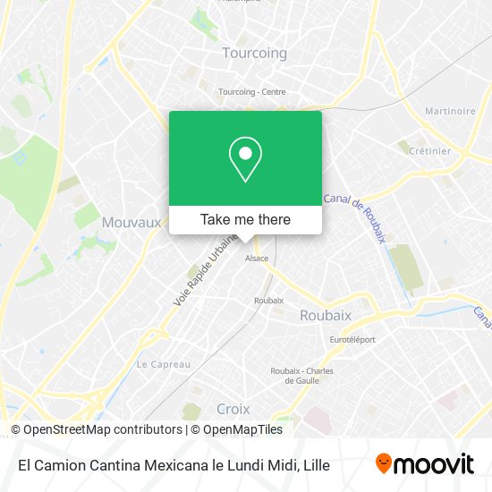 El Camion Cantina Mexicana le Lundi Midi map