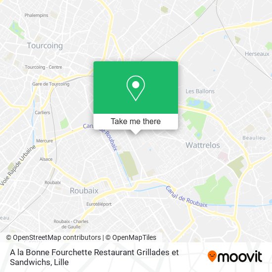 Mapa A la Bonne Fourchette Restaurant Grillades et Sandwichs