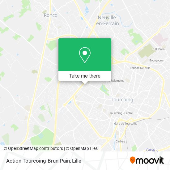 Action Tourcoing-Brun Pain map