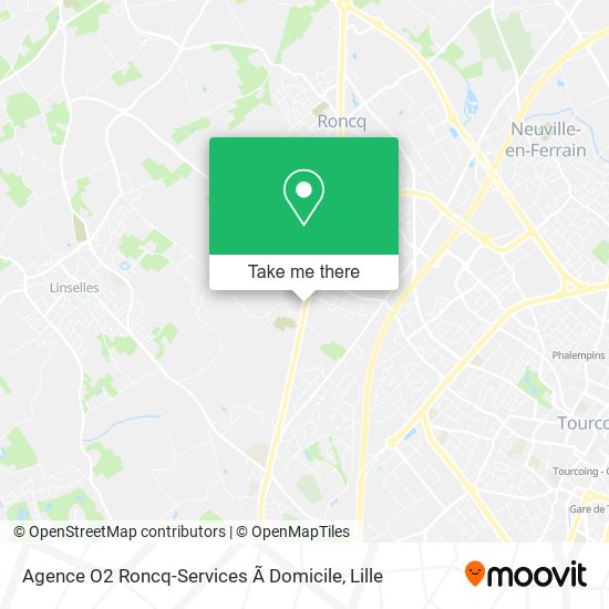 Mapa Agence O2 Roncq-Services Ã Domicile