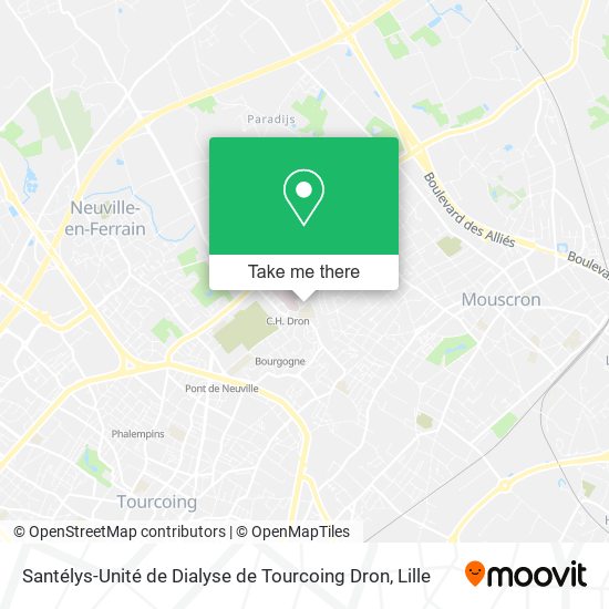 Santélys-Unité de Dialyse de Tourcoing Dron map