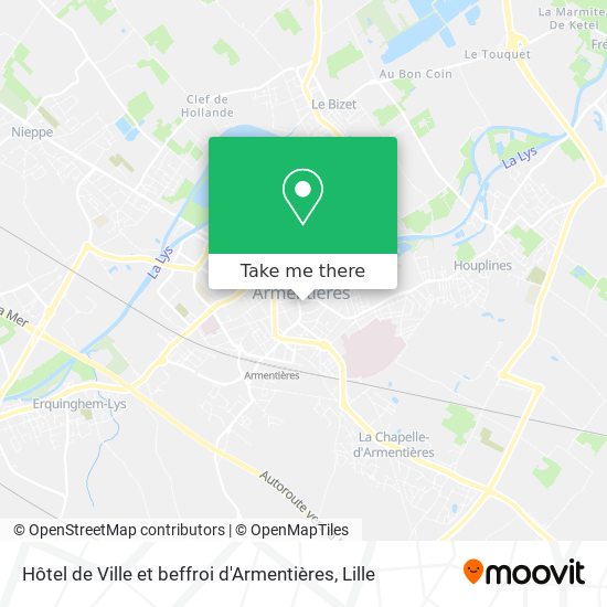 Hôtel de Ville et beffroi d'Armentières map