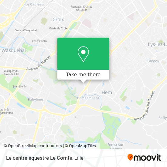 Le centre équestre Le Comte map