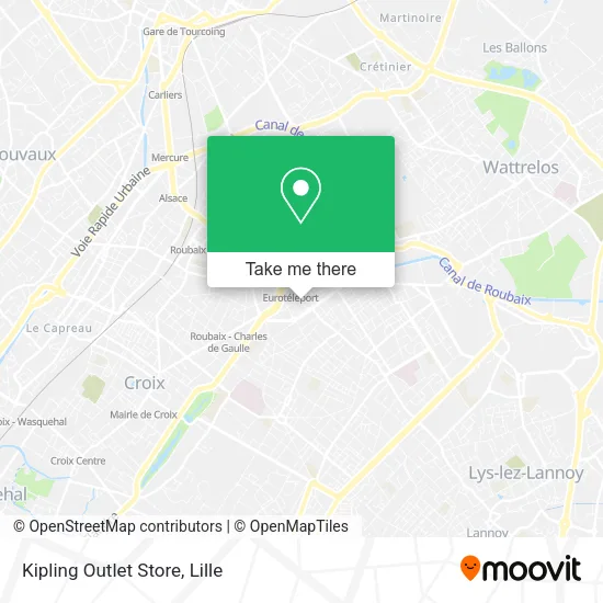 Kipling Outlet Store map