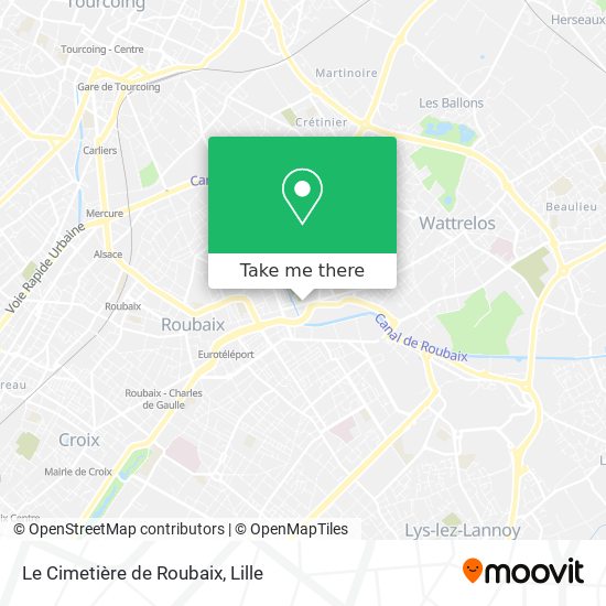 Mapa Le Cimetière de Roubaix