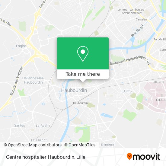 Centre hospitalier Haubourdin map