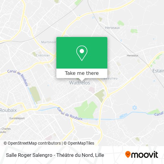 Mapa Salle Roger Salengro - Théâtre du Nord