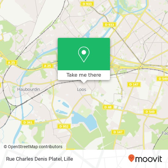 Rue Charles Denis Platel map